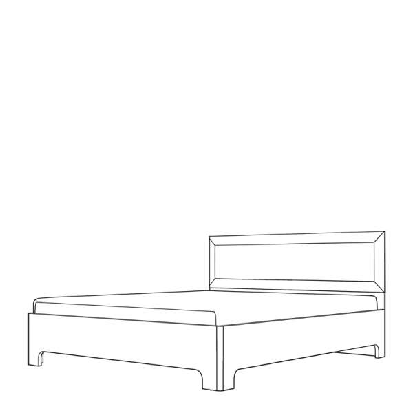 Односпальная кровать -1 с основанием 90х200 белая Парма Нео Кураж