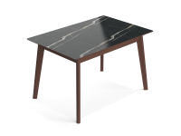 Стол обеденный 150х90х75 «Дублин 3» массив бука черный мрамор Стулбери