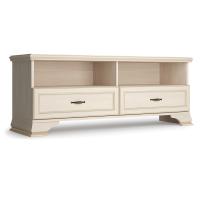 Тумба под телевизор с ящиками 130.4х38.4х51.3 бежевая Сиена Кураж