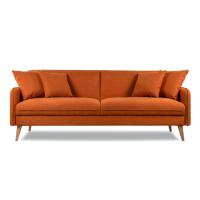 Диван трехместный с подушками 206х90х86 см оранжевый Жаккард UNO Terracotta ANN FINSOFFA