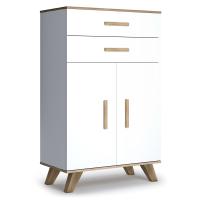 Комод с ящиками 80х40,4x125,6 белый Вега Скандинавия Кураж