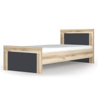 Односпальная кровать 90х200 серая Вега Скандинавия Кураж