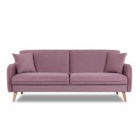 Диван трехместный с подушками 206х90х86 см розовый  ВЕЛЮР FORMULA 392 ANN FINSOFFA