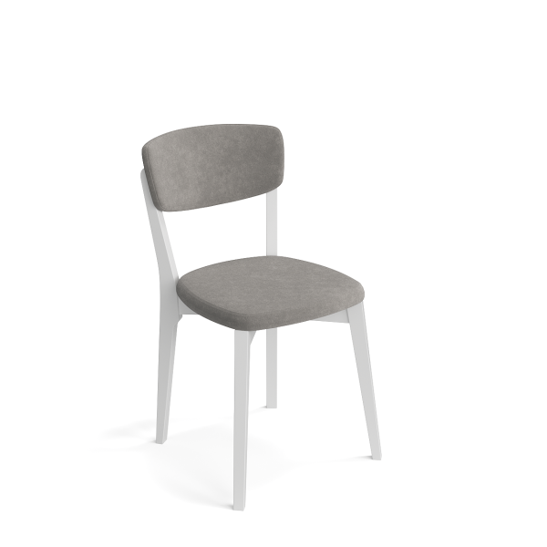 Стул для гостиной и кухни мягкий ткань белый, серый «Лори» Стулбери