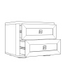Тумба прикроватная с ящиком 55х38,9х43,1 белая Парма Нео Кураж