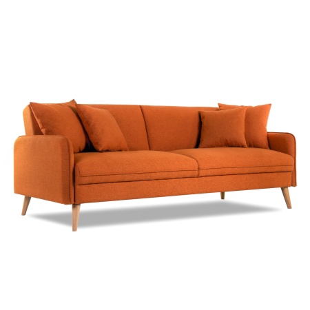 Диван трехместный с подушками 206х90х86 см оранжевый Жаккард UNO Terracotta ANN FINSOFFA