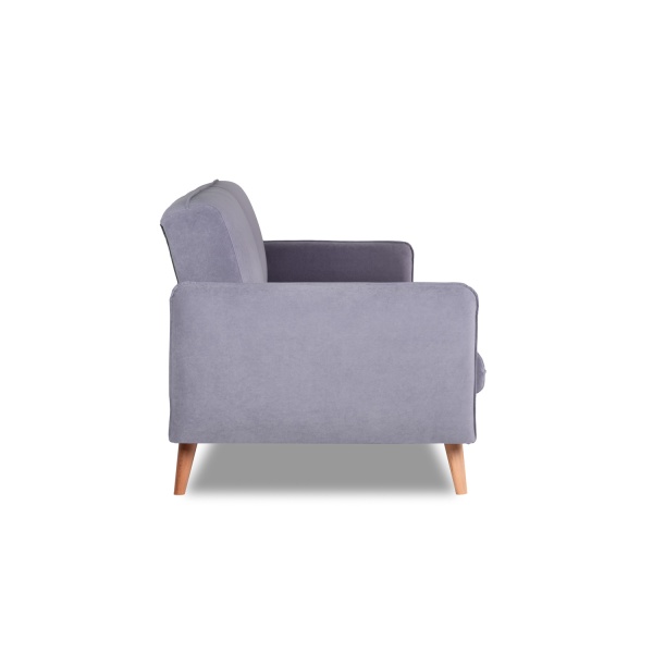 Диван трехместный с подушками 206х90х86 см серый  ВЕЛЮР FORMULA  925 ANN FINSOFFA