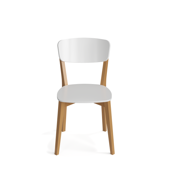 Стул для гостиной и кухнь с жестким сиденьем с жесткой спинкой белый, бежевый «Лори 2» Стулбери