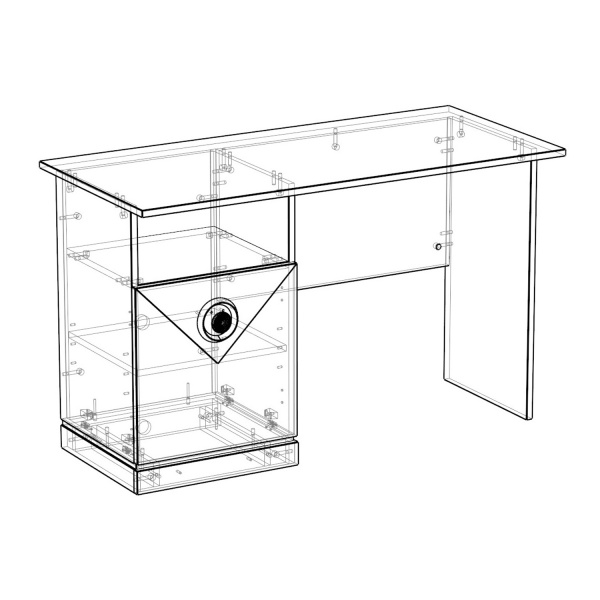 Стол письменный 120х55х74 бежевый Капри Кураж