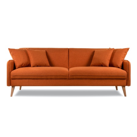 Диван трехместный с подушками 206х90х86 см оранжевый Жаккард UNO Terracotta ANN FINSOFFA