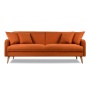 Диван трехместный с подушками 206х90х86 см оранжевый Жаккард UNO Terracotta ANN FINSOFFA