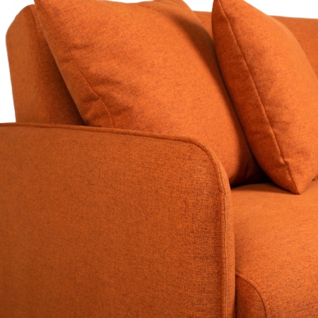 Диван трехместный с подушками 206х90х86 см оранжевый Жаккард UNO Terracotta ANN FINSOFFA