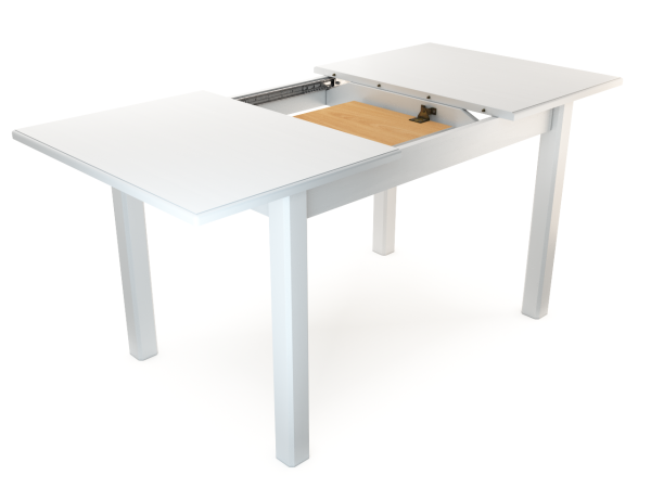 Стол обеденный 120х80х75 «Милан 2» массив бука белый Стулбери