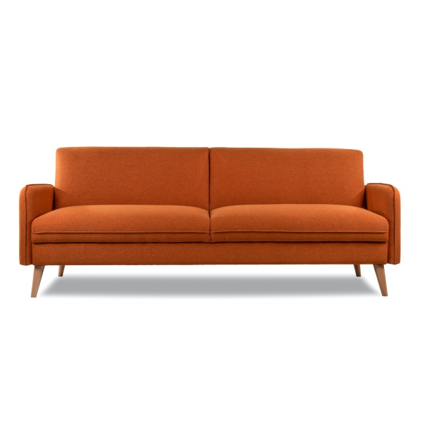 Диван трехместный с подушками 206х90х86 см оранжевый Жаккард UNO Terracotta ANN FINSOFFA