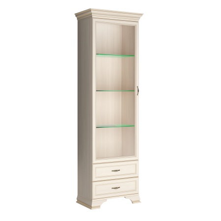 Шкаф -  витрина со стеклом распашная 65,6х39,9х21,3 Сиена Кураж