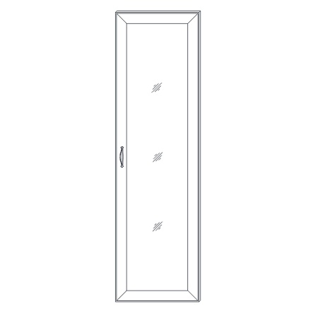 Фасад двери с зеркалом 44,7х2,2х156,1 бежевый Сиена Кураж