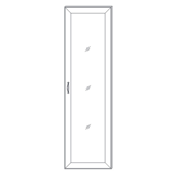 Фасад двери с зеркалом 44,7х2,2х156,1 бежевый Сиена Кураж