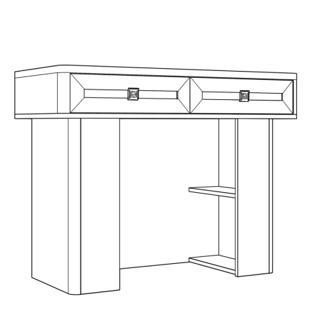 Стол туалетный с ящиками 100х54,4х78 серый Парма Нео Кураж