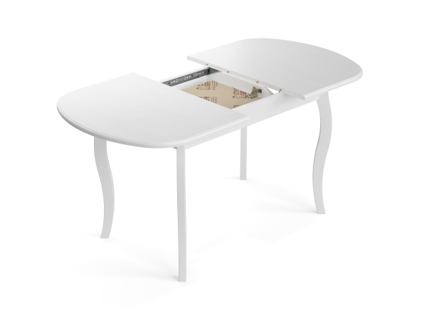 Стол обеденный 120х80х75 «Грация» массив бука белый Стулбери