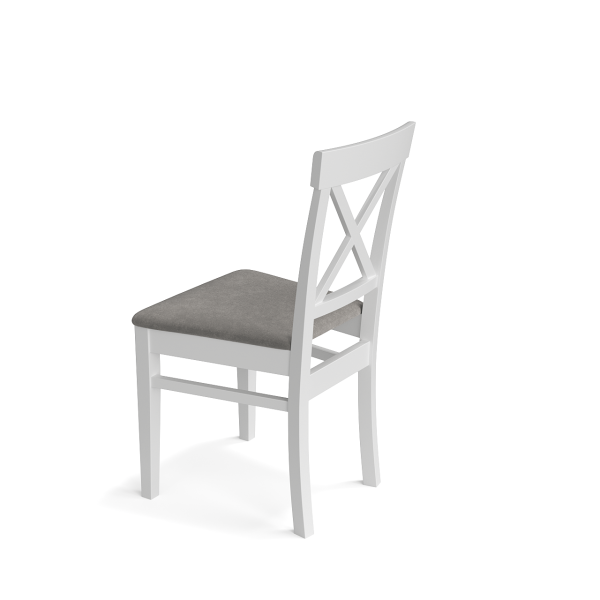 Стул для гостиной и кухни мягкий ткань белый, серый «Милан 2» Стулбери