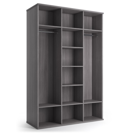 Шкаф распашной трехдверный (корпус) 145х57,9х221,7 серый Парма Нео Кураж