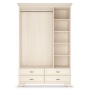 Шкаф распашной трехдверный с ящиками (корпус) 95,6х58,2х213 бежевый Сиена Кураж