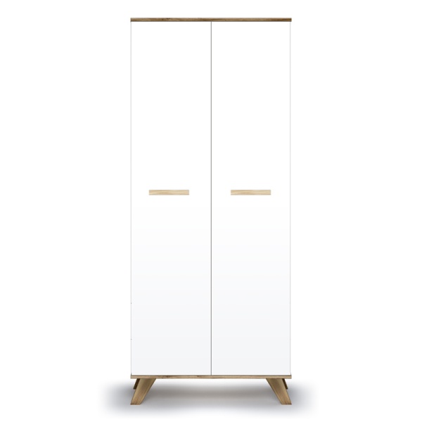 Шкаф распашной 80х52.4х194 белый Вега Скандинавия Кураж