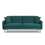 Диван трехместный с подушками 206х90х86 см зеленый  ВЕЛЮР FORMULA 668  ANN FINSOFFA