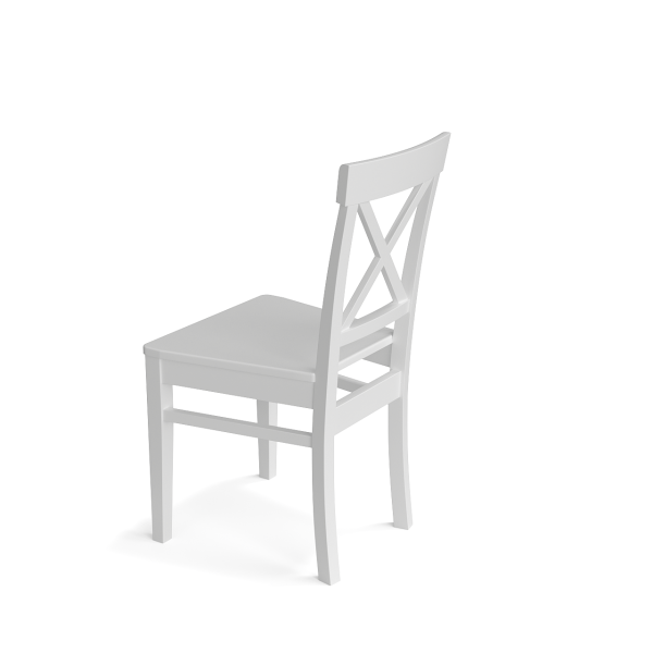 Стул для гостиной и кухнь с жестким сиденьем с жесткой спинкой белый  «Милан 2» Стулбери