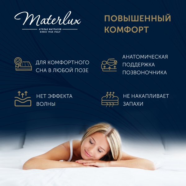 Матрас Materlux Dolcezza Comfort, Беспружинный,  80х200 см