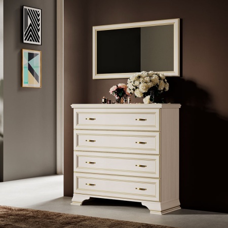 Комод с ящиками 94,4х38,3х92,6 бежевый Сиена Кураж