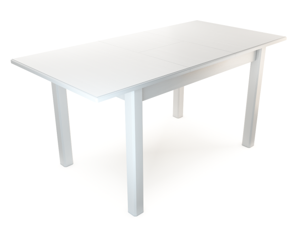 Стол обеденный 120х80х75 «Милан 2» массив бука белый Стулбери