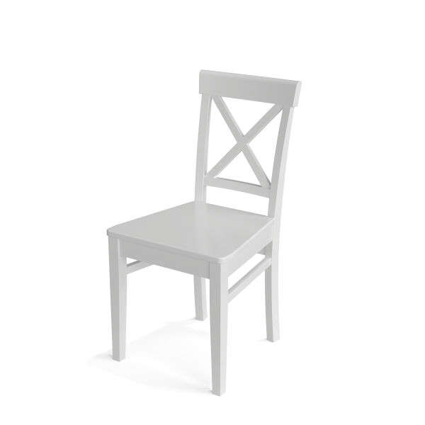 Стул для гостиной и кухнь с жестким сиденьем с жесткой спинкой белый  «Милан 2» Стулбери