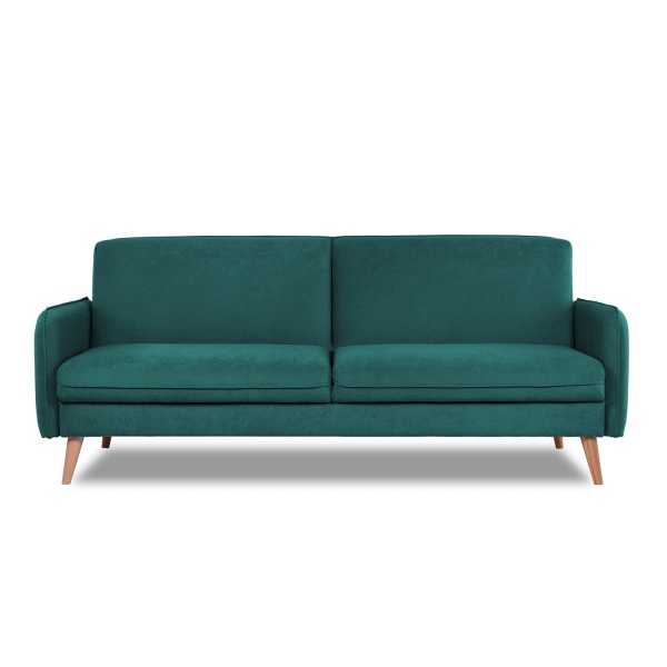 Диван трехместный с подушками 206х90х86 см зеленый  ВЕЛЮР FORMULA 668  ANN FINSOFFA