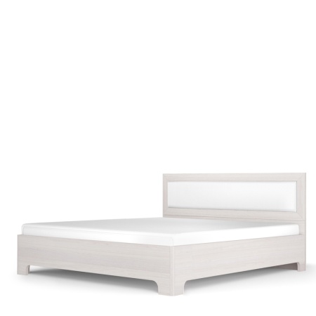 Двуспальная кровать - 1 с основанием 140х200 белая Парма Нео Кураж
