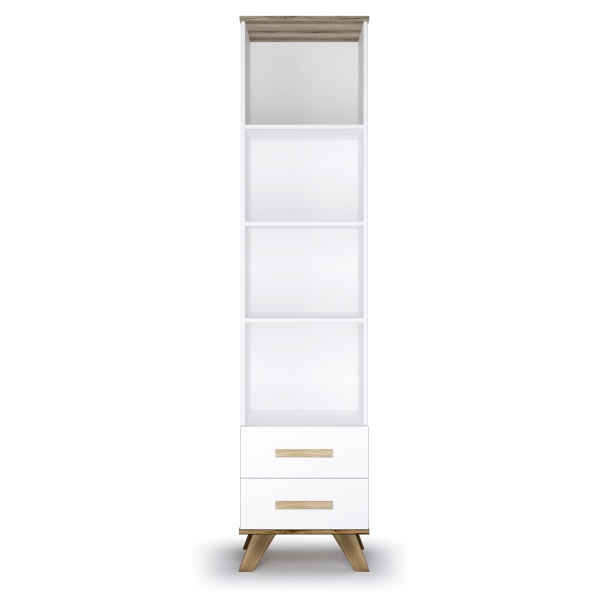 Шкаф-стеллаж 45х40,4х194 белый Вега Скандинавия Кураж