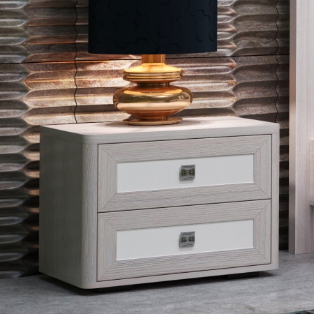 Тумба прикроватная с ящиком 55х38,9х43,1 белая Парма Нео Кураж