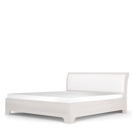 Двуспальная кровать - 3 с основанием 160х200 белая Парма Нео Кураж