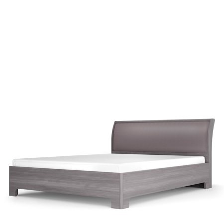 Двуспальная кровать-3 с основанием 140х200 серая Парма Нео Кураж