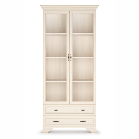 Шкаф - витрина со стеклом распашная 95,6х39,9х21,3 Сиена Кураж