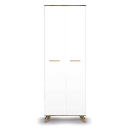 Шкаф распашной высокий 229,5х80х52,4 белый Вега Скандинавия Кураж