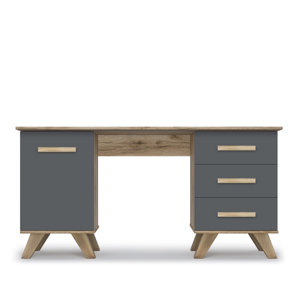 Стол письменный 140х60х71.6 серый Вега Скандинавия Кураж