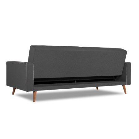 Диван трехместный с подушками  214х90х86 см серый  Жаккард UNO Grey, кант Жаккард UNO Silver BERUS FINSOFFA