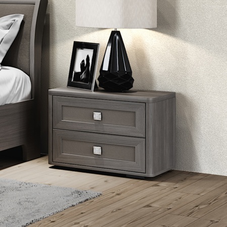 Тумба прикроватная с ящиком 55х38,9х43,1 серая Парма Нео Кураж