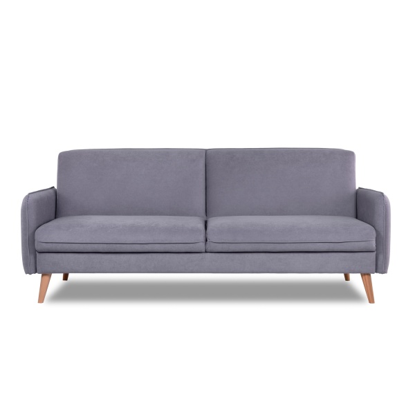 Диван трехместный с подушками 206х90х86 см серый  ВЕЛЮР FORMULA  925 ANN FINSOFFA