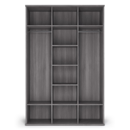 Шкаф распашной трехдверный (корпус) 145х57,9х221,7 серый Парма Нео Кураж