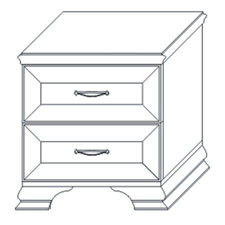 Тумба прикроватная с ящиками 49,4х38,3х53,6 бежевая Сиена Кураж