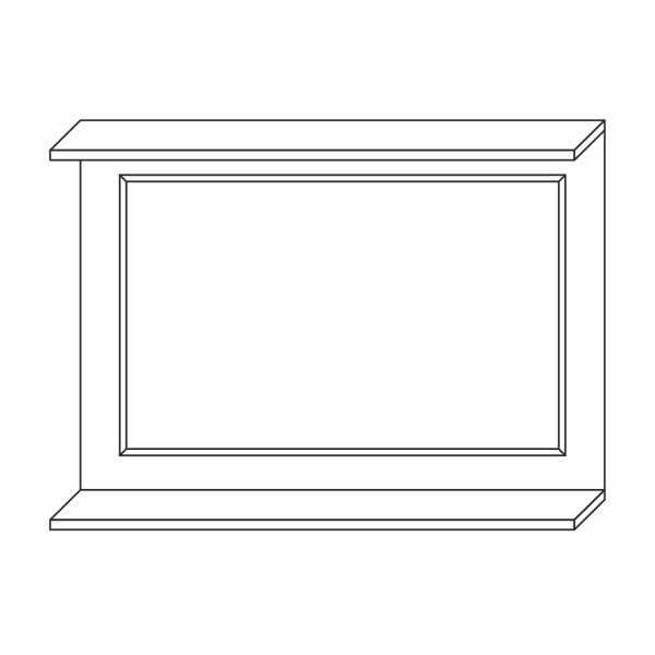 Зеркало навесное 67х86,6х10 белое Вега Скандинавия Кураж