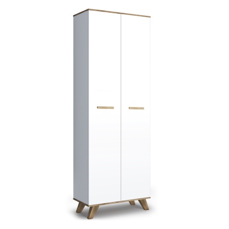 Шкаф распашной высокий 229,5х80х52,4 белый Вега Скандинавия Кураж