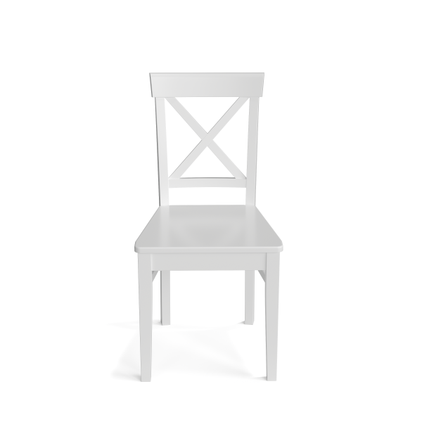 Стул для гостиной и кухнь с жестким сиденьем с жесткой спинкой белый  «Милан 2» Стулбери